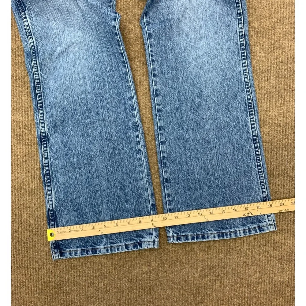 Wrangler Jeans Mens 35x30 Retro Slim Bootcut Western Cotton Workwear Denim - Picture 7 of 10